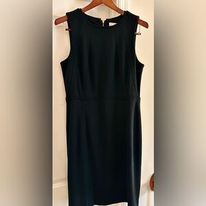 Ann Taylor Loft Black Sleeveless Sheath Dress, Size 14 NWT